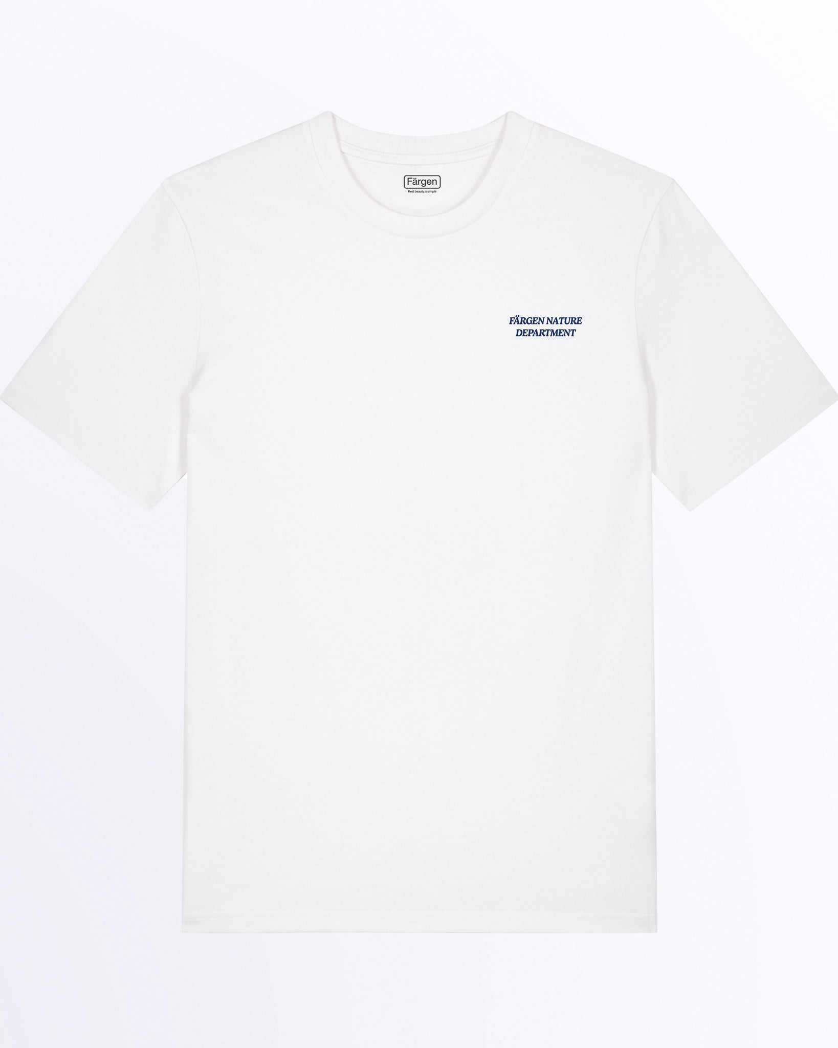 Camiseta Färgen Lovely Day unisex de algodón orgánico, diseño minimalista inspirado en la naturaleza cotidiana. Färgen Nature department.