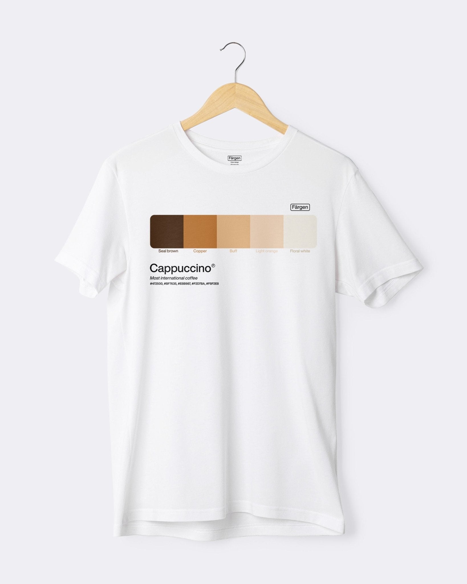 Camiseta algodón orgánico Cappuccino - Färgen