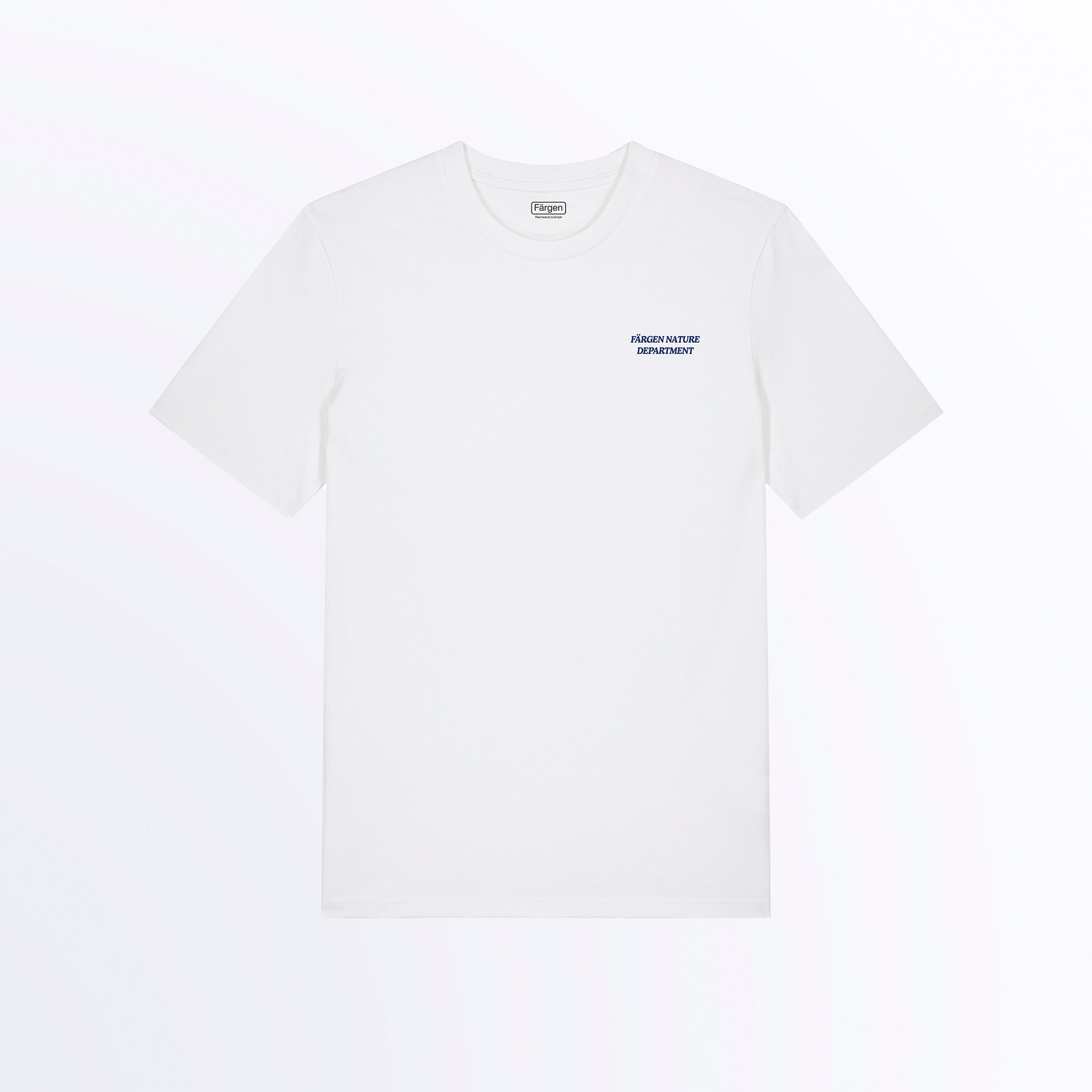 Camiseta Färgen Lovely Day unisex de algodón orgánico, diseño minimalista inspirado en la naturaleza cotidiana. Färgen Nature department.